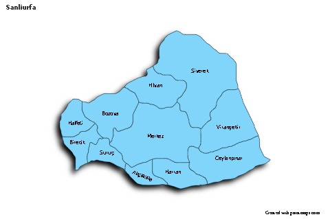 Mapas de muestra para Sanliurfa (azul,sombrío)