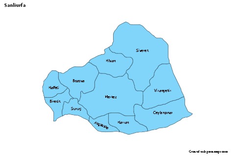 Mapas de muestra para Sanliurfa (azul)