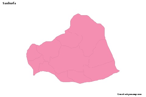 Mapas de muestra para Sanliurfa (rosa,contorno)