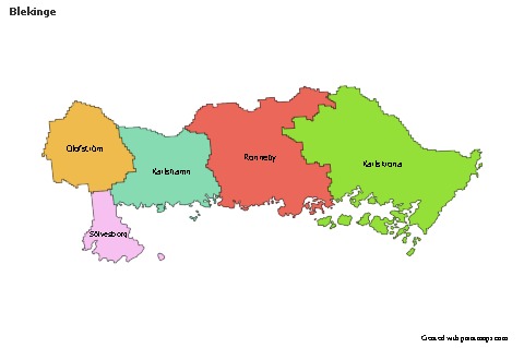 Sample Maps for Blekinge (colored)