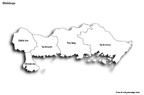 Sample Maps for Blekinge (black-white,shadowy)