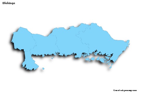 Sample Maps for Blekinge (blue,outline,shadowy)