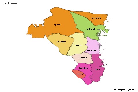 Sample Maps for Gävleborg (colored)