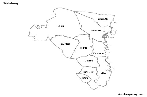 Sample Maps for Gävleborg (black-white)