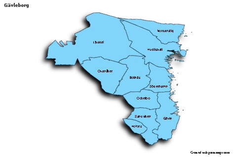 Sample Maps for Gävleborg (blue,shadowy)