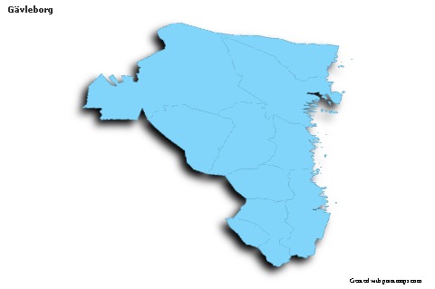 Sample Maps for Gävleborg (blue,outline,shadowy)