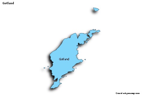Sample Maps for Gotland (blue,shadowy)