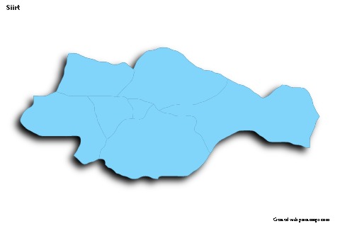 Contoh Peta untuk Siirt (biru,garis luar,bayangan)