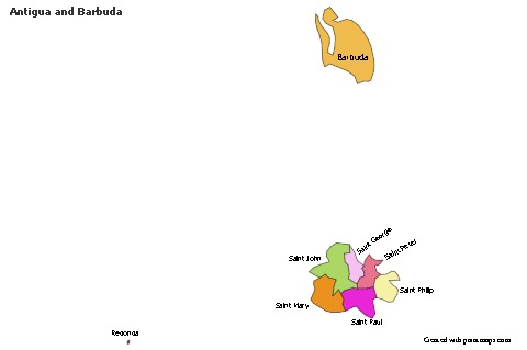Sample Maps for Antigua and Barbuda (colored)