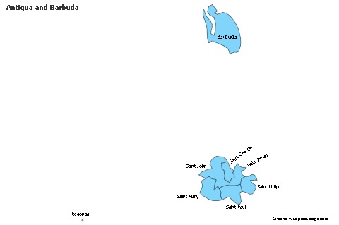 Sample Maps for Antigua and Barbuda (blue)