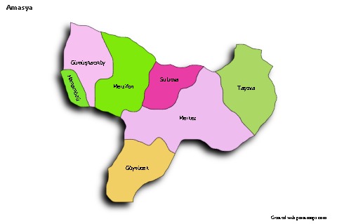 Sample Maps for Amasya (colored,shadowy)