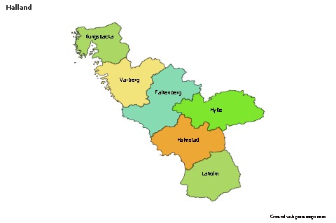 Sample Maps for Halland (colored)