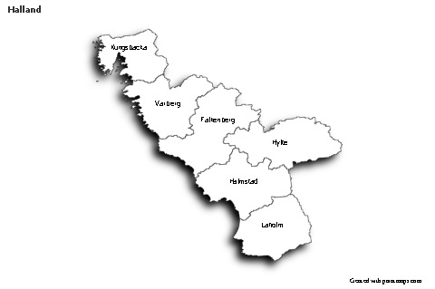 Sample Maps for Halland (black-white,shadowy)