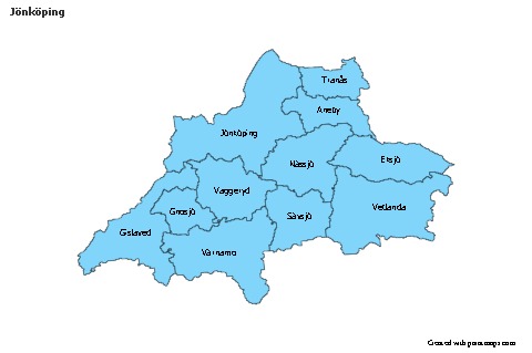 Mapas de muestra para Jönköping (azul)