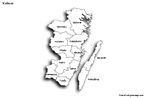 Sample Maps for Kalmar (black-white,shadowy)
