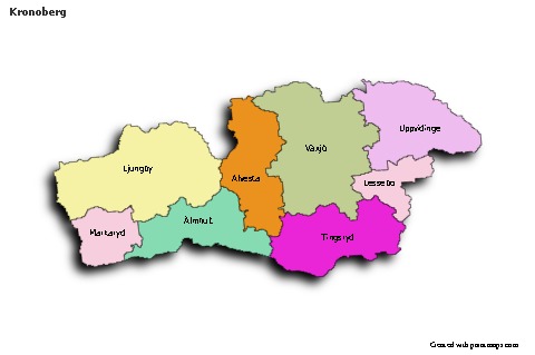 Sample Maps for Kronoberg (colored,shadowy)