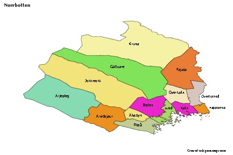 Sample Maps for Norrbotten (colored)