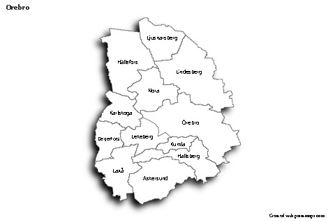 Sample Maps for Orebro (black-white,shadowy)