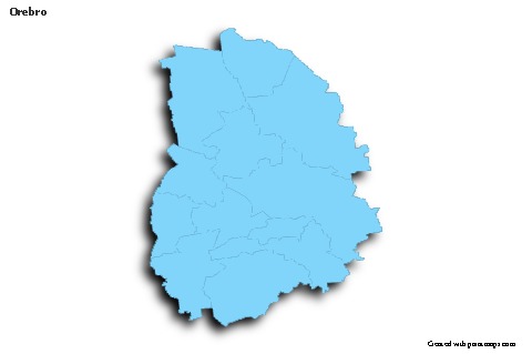 Sample Maps for Orebro (blue,outline,shadowy)
