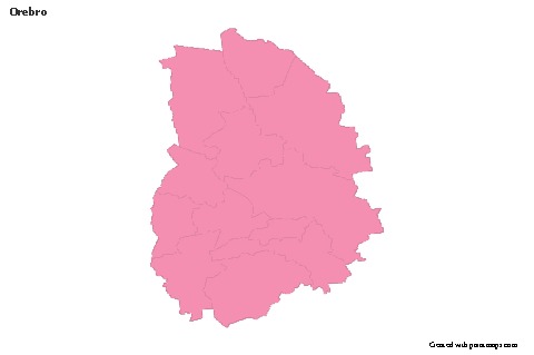 Sample Maps for Orebro (pink,outline)