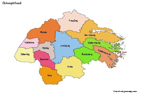 Sample Maps for Östergötland (colored)
