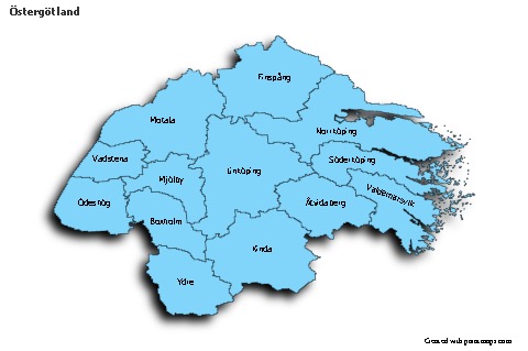 Sample Maps for Östergötland (blue,shadowy)