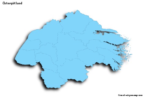 Sample Maps for Östergötland (blue,outline,shadowy)