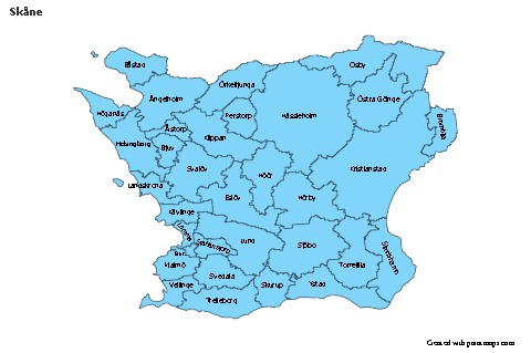Mapas de muestra para Skåne (azul)