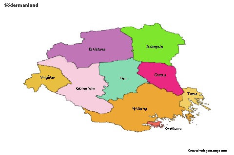 Sample Maps for Södermanland (colored)