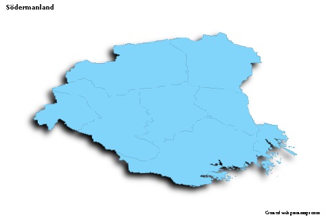 Sample Maps for Södermanland (blue,outline,shadowy)
