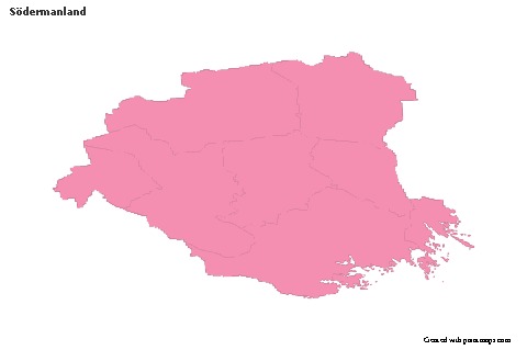 Sample Maps for Södermanland (pink,outline)