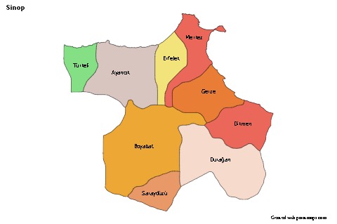 Sample Maps for Sinop (colored)