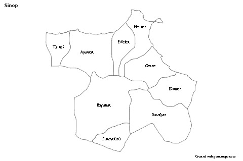 Sample Maps for Sinop (black-white)