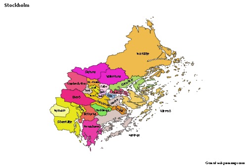 Stockholm için Örnek Haritalar (renkli)