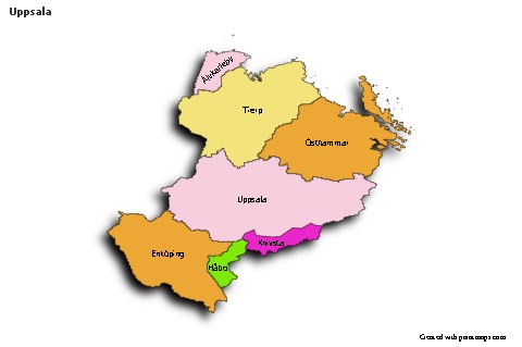 Sample Maps for Uppsala (colored,shadowy)