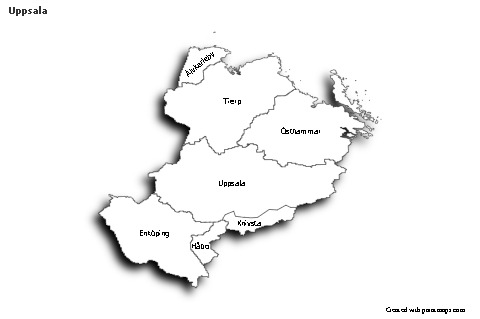 Sample Maps for Uppsala (black-white,shadowy)