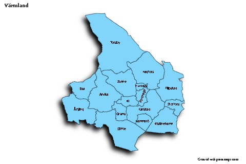 Sample Maps for Värmland (blue,shadowy)