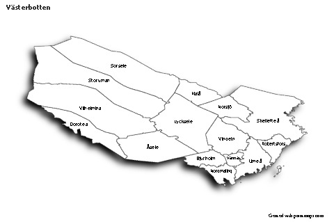 Sample Maps for Västerbotten (black-white,shadowy)
