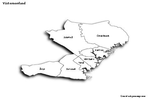 Sample Maps for Västernorrland (black-white,shadowy)