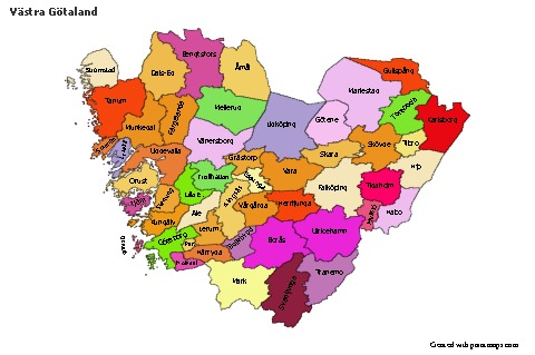Sample Maps for Västra Götaland (colored)