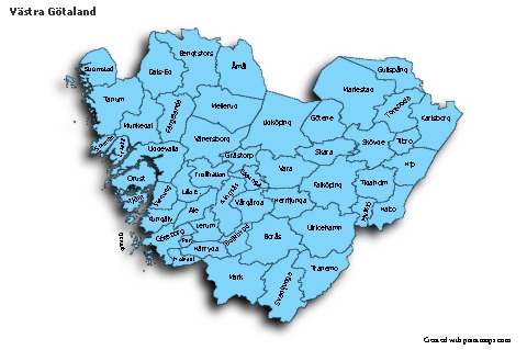 Sample Maps for Västra Götaland (blue,shadowy)