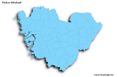 Sample Maps for Västra Götaland (blue,outline,shadowy)