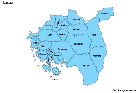 Ãstfold için Örnek Haritalar (mavi)