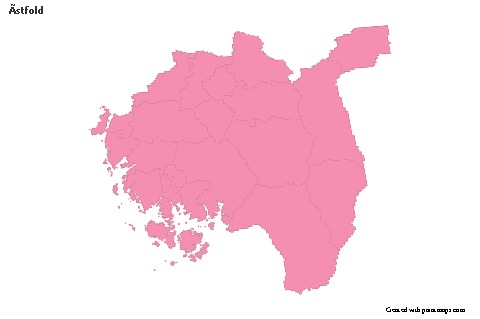 Ãstfold için Örnek Haritalar (pembe,anahat)