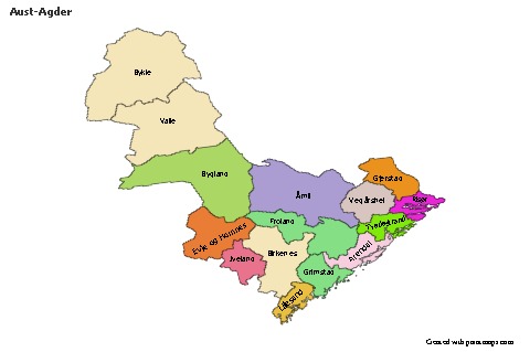 Sample Maps for Aust-Agder (colored)