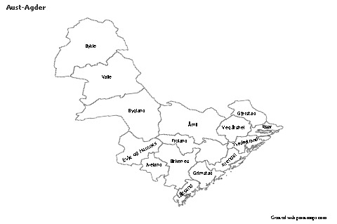 Sample Maps for Aust-Agder (black-white)