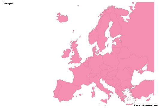 Sample Maps for Europe (pink,outline)