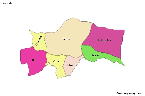 Sirnak için Örnek Haritalar (renkli)