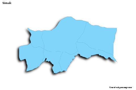 Sirnak için Örnek Haritalar (mavi,anahat,gölgeli)