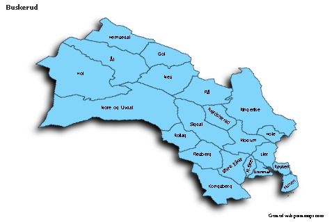 Sample Maps for Buskerud (blue,shadowy)